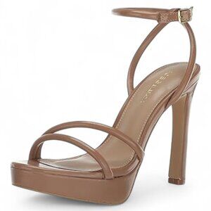 BCBGeneration Kendi Womens Patent Platform Ankle Strap